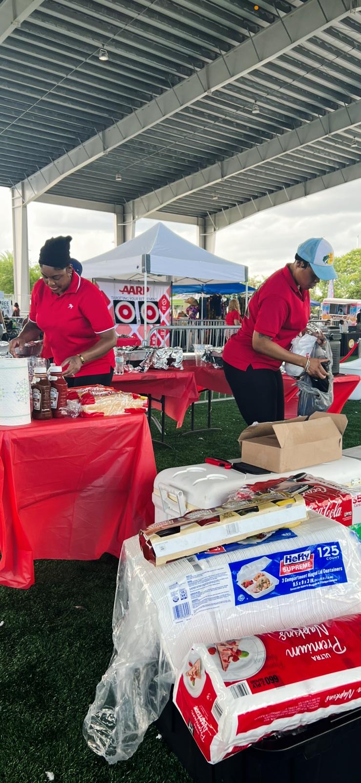 Flavorful Fusion team setting up at an event